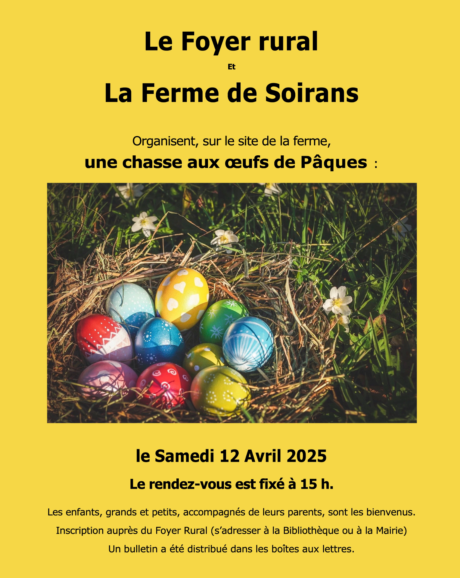 affiche chasse aux oeufs