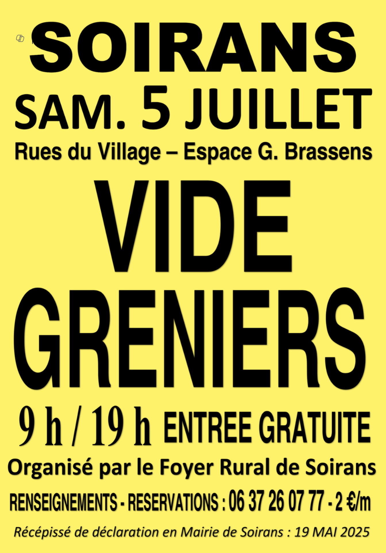 affiche vide greniers